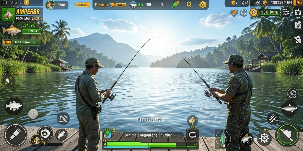 Tangkapan ikan besar dalam gameplay seru AMPER88.