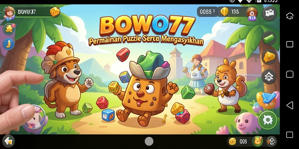 Gameplay BOWO77 yang menyenangkan dengan berbagai teka-teki.