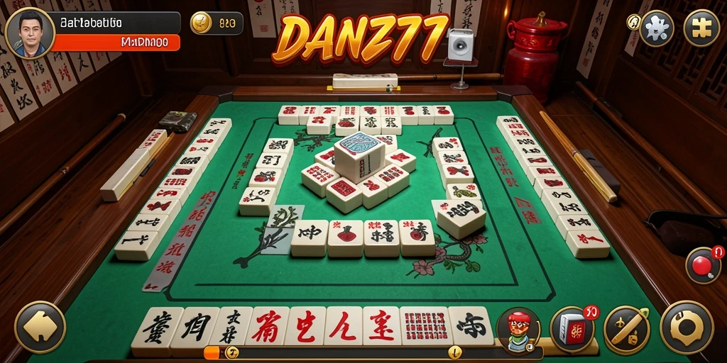 Tampilan gameplay Mahjong yang seru dan menantang di DAN777.