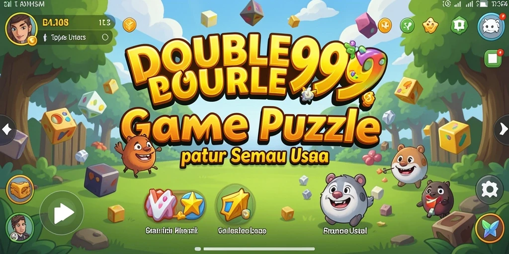 Tampilan gameplay <strong>DOUBLE999</strong> dengan berbagai tantangan puzzle yang menarik.