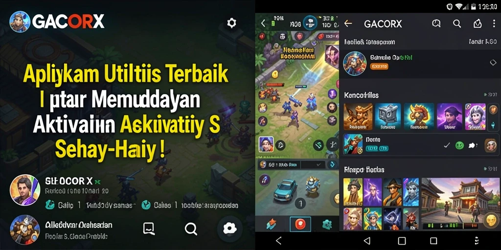 Tampilan utama GACORX dengan fitur-fitur utilitas yang lengkap.