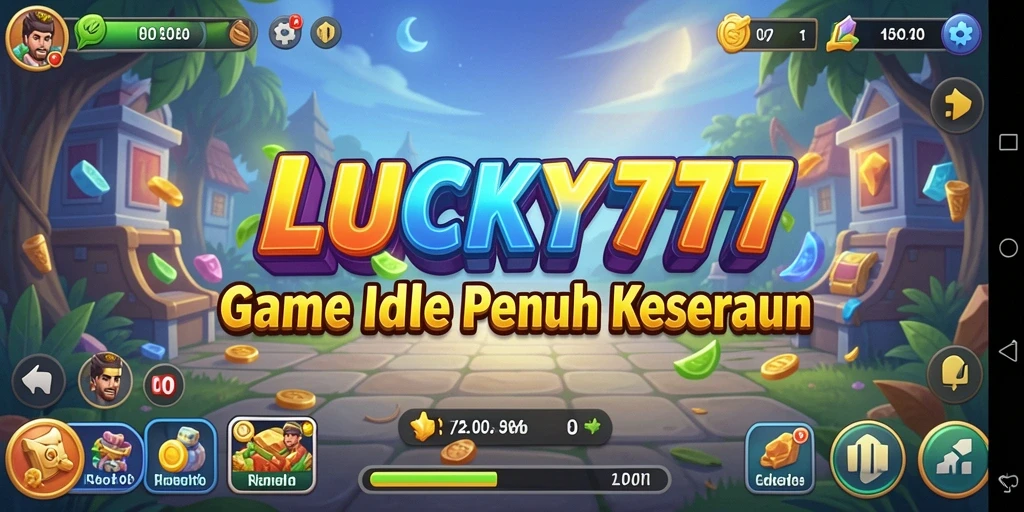 Tampilan gameplay LUCKY777 menunjukkan aksi idle yang menyenangkan.