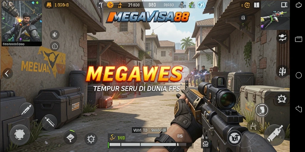 Tangkapan layar gameplay MEGAVISA88 dengan aksi tembak-menembak yang mendebarkan.