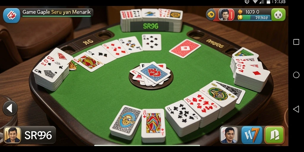 Screenshot dari gameplay Gaple yang menampilkan suasana seru dalam game SR996.